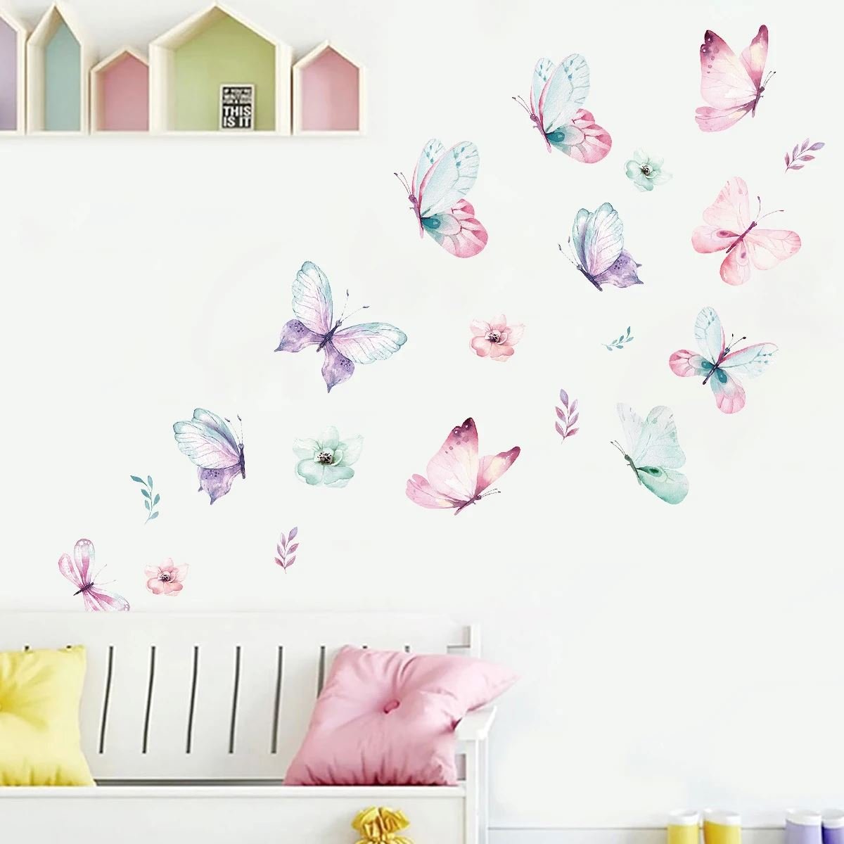 Décoration Murale - ButterfliesSticker™ - Vert - Bébé Castel