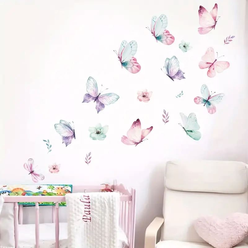 Décoration Murale - ButterfliesSticker™ - Vert - Bébé Castel